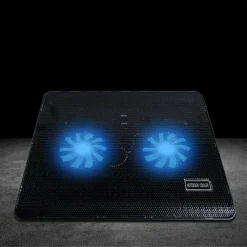 BASE SUPPORTO RAFFREDDAMENTO DISSIPATORE PER NOTEBOOK PC 2 VENTOLE USB S2