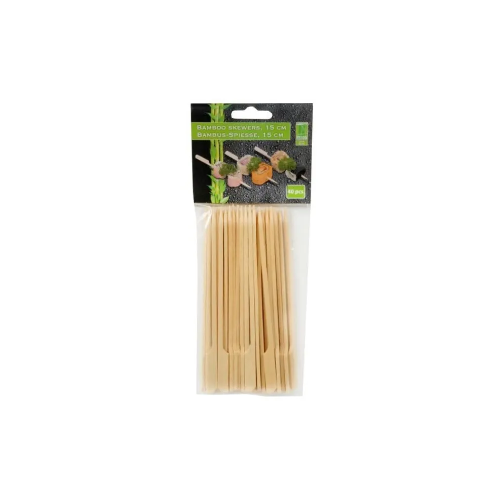 BASTONCINI PORTA STUZZICHINI IN BAMBOO 15 CM CONFEZIONE DA 40 PEZZI