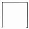 BASTONE ASTA PER TENDA DOCCIA BARRA A U TRE LATI ANGOLARE NERA 90X90X90 CM 87234
