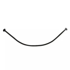 BASTONE ASTA PER TENDA DOCCIA BARRA CURVA ANGOLARE NERA 90X90CM UNIVERSALE 87236