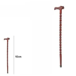 BASTONE DA PASSEGGIO PER ANZIANI DISABILI IN LEGNO LUNGHEZZA 92 CM 65548