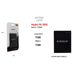 BATTERIA DI RICAMBIO COMPATIBILE PER HUAWEI Y500 Y300 Y511 1730MAH MAXTECH PA-T048