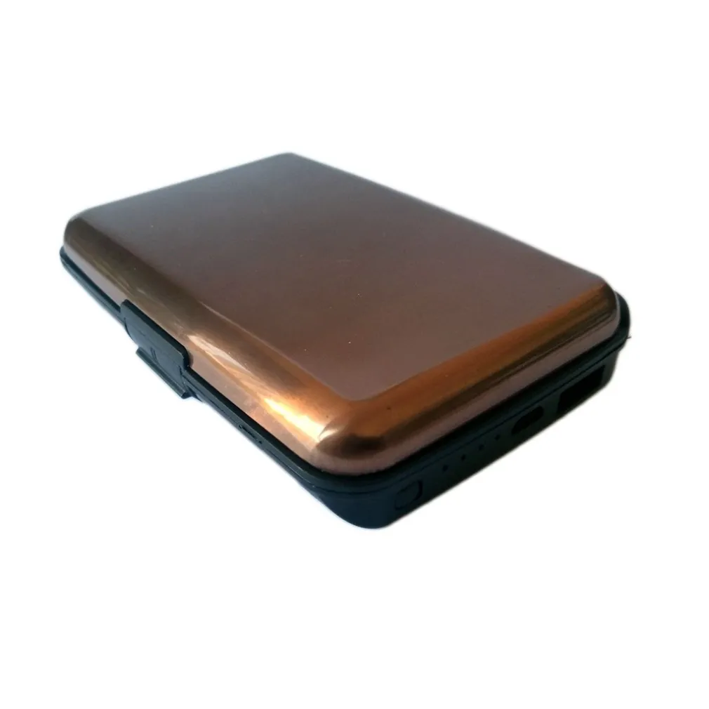 BATTERIA ESTERNA POWER BANK 2 IN 1 PORTA CARTE DI CREDITO TESSERA IN ALLUMINIO