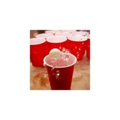 BEER PONG GIOCO 24 TAZZA 24 PALLINE GIOCO PORTATILE BICCHIERI BIRRA IN PLASTICA