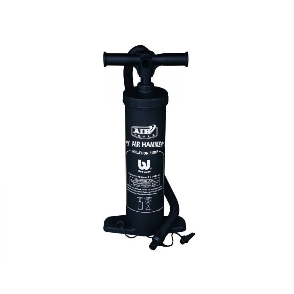 BESTWAY Pompa ad aria DOPPIO PISTONE POMPA Air Hammer 48 cm 19" DA CAMPEGGIO