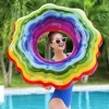 BESTWAY SALVAGENTE CIAMBELLA GONFIABILE RAINBOW ARCOBALENO PISCINA NUOTO MARE