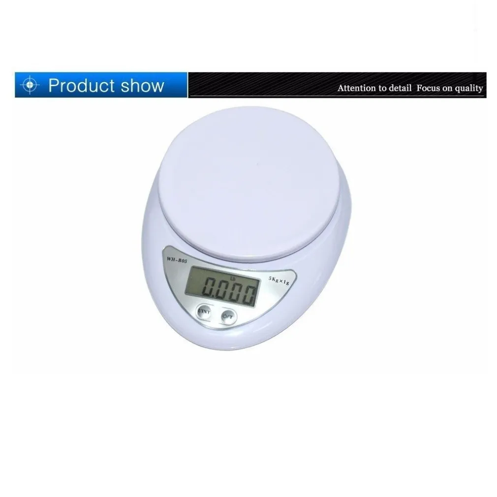 BILANCIA DA CUCINA DIGITALE PRECISIONE DA 1GR A 5KG CON TASTO TARA DISPLAY LCD