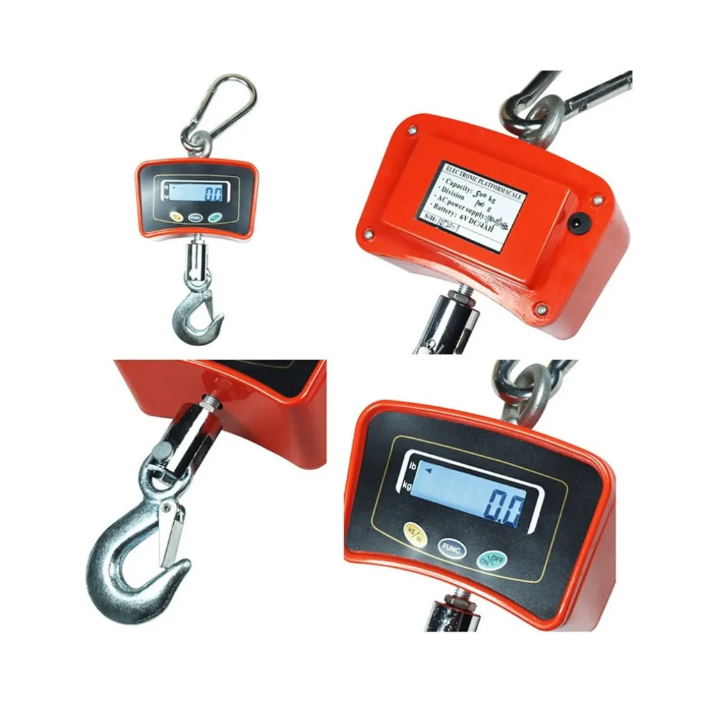 BILANCIA DA GRU 500 KG CON GANCIO ACCIAIO INOX BILANCIA INDUSTRIALE