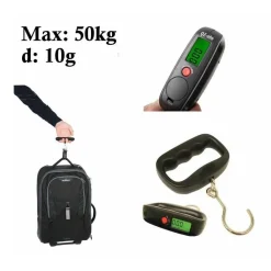 BILANCIA DA VIAGGIO 10G-50KG PESA VALIGIA VALIGIE BAGAGLI DIGITALE PORTATILE