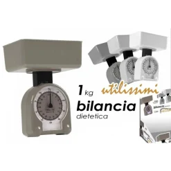 BILANCIA DIETETICA CUCINA ANALOGICA 1KG PESA ALIMENTI PIATTO VARI COLORI 684005