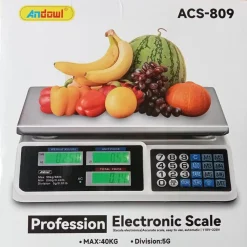 BILANCIA DIGITALE ELETTRONICA PROFESSIONALE DA CUCINA PORTATA MAX. 40KG ACS-809