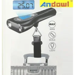 BILANCIA DIGITALE PORTATILE PER BAGAGLI FINO A 50KG METRO TORCIA DISPLAY Q-T158