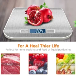 BILANCIA ELETTRONICA DIGITALE DA CUCINA DIGITALE IN ACCIAIO INOSSIDABILE MAX 5KG