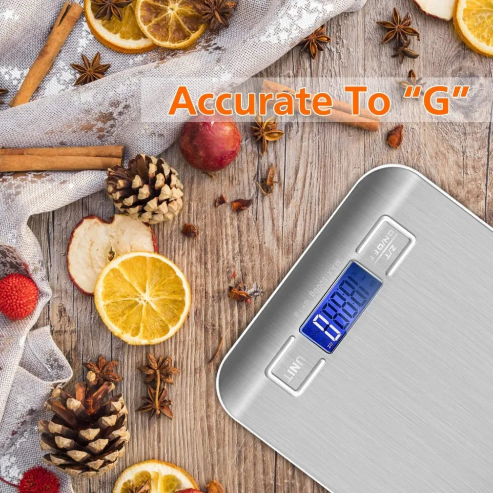 BILANCIA ELETTRONICA DIGITALE DA CUCINA DIGITALE IN ACCIAIO INOSSIDABILE MAX 5KG