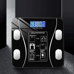 BILANCIA PESAPERSONE PROFESSIONALE NERA IMPEDENZIOMETRICA BLUETOOTH DIGITALE CON APP