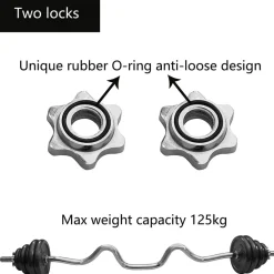 BILANCIERE CURL CURVO ONDULATO 120CM CON FERMA DISCHI PER SOLLEVAMENTO PESI