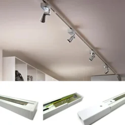 BINARIO LED MONOFASICO BIANCO PER FARETTI GUIDA TRACK FARI A LED COB 220V METRO