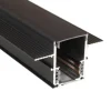 BINARIO LINEARE DA INCASSO ALLUMINIO NERO PER TRACK LIGHTS MAGNETICHE DC48V 2MT GF-201-2M