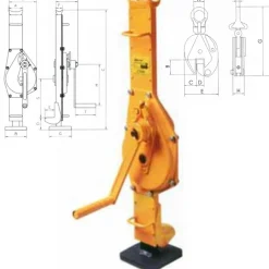 BINDA MECCANICA A MANOVELLA NOVAMACH PORTATA CRICK SOLLEVAMENTO