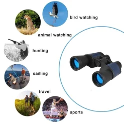 BINOCOLO PROFESSIONALE ANTIRIFLESSO 80X80 REGOLABILE CON BUSSOLA BORSA ART.85109