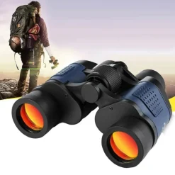 BINOCOLO PROFESSIONALE LENTI ANTIRIFLESSO 60X60 REGOLABILE CON BORSA ART. 85093