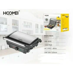 BISTECCHIERA ELETTRICA A CONTATTO PIASTRA PER PANINI TOAST GRIGLIA GRILL 1600 W