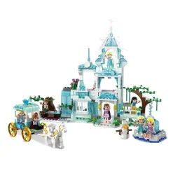 BLOCKS DREAM CASTLE COSTRUZIONI PER BAMBINI DIY CASTELLO FROZEN 8 SET ASSORTITI