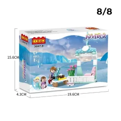 BLOCKS DREAM CASTLE COSTRUZIONI PER BAMBINI DIY CASTELLO FROZEN 8 SET ASSORTITI
