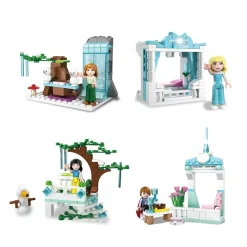 BLOCKS DREAM CASTLE COSTRUZIONI PER BAMBINI DIY CASTELLO FROZEN 8 SET ASSORTITI