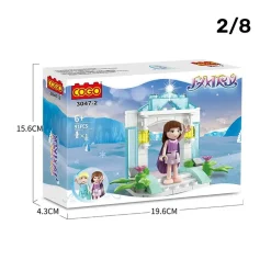 BLOCKS DREAM CASTLE COSTRUZIONI PER BAMBINI DIY CASTELLO FROZEN 8 SET ASSORTITI