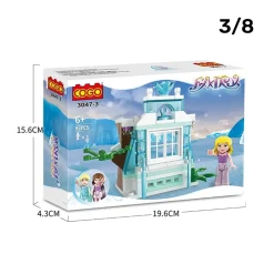 BLOCKS DREAM CASTLE COSTRUZIONI PER BAMBINI DIY CASTELLO FROZEN 8 SET ASSORTITI