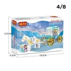 BLOCKS DREAM CASTLE COSTRUZIONI PER BAMBINI DIY CASTELLO FROZEN 8 SET ASSORTITI