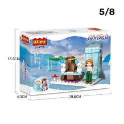 BLOCKS DREAM CASTLE COSTRUZIONI PER BAMBINI DIY CASTELLO FROZEN 8 SET ASSORTITI