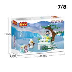 BLOCKS DREAM CASTLE COSTRUZIONI PER BAMBINI DIY CASTELLO FROZEN 8 SET ASSORTITI
