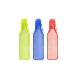 BORRACCIA CON SCODELLA PORTATILE PER CANI GATTI BOTTIGLIA SALVAGOCCIA 300ML