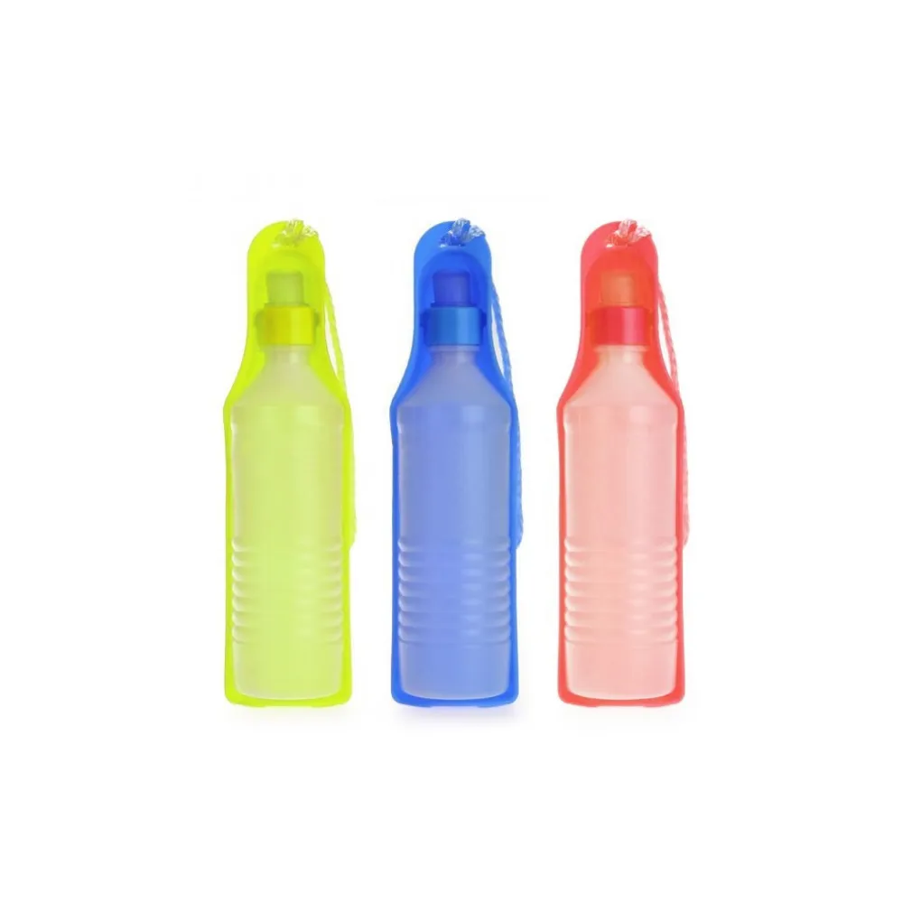 BORRACCIA CON SCODELLA PORTATILE PER CANI GATTI BOTTIGLIA SALVAGOCCIA 300ML