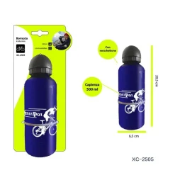 BORRACCIA IN ALLUMINIO CON BECCUCCIO RETRAIBILE TAPPO ANTIPOLVERE 500 ML XC-2505