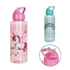 BORRACCIA IN PLASTICA CAPACITA' 750 ML DESIGN UNICORNO 7X25CM 2 MODELLI 0214164