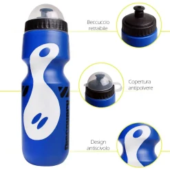 BORRACCIA IN PVC CON BECCUCCIO RETRAIBILE TAPPO ANTI POLVERE DA 650 ML XC-2664