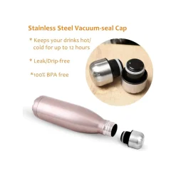 BORRACCIA SPORTIVA 350ML IN ACCIAIO INOX DOPPIA PARETE PER SPORT SCUOLA UFFICIO