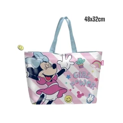 BORSA DA MARE MINNIE MOUSE PER DONNA E BAMBINA SHOPPING BAG DISNEY 2023