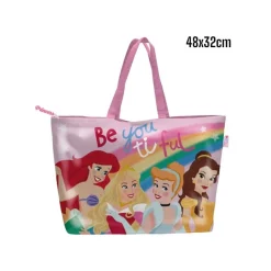 BORSA DA MARE PRINCIPESSE PER DONNA E BAMBINA SHOPPING BAG ARIEL BELLE DISNEY