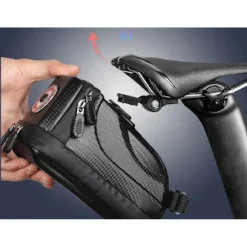 BORSA DA SELLA IMPERMEABILE PER BICI CON LUCE POSTERIORE RICARICABILE USB ZX-9428