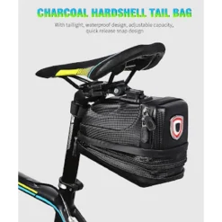 BORSA DA SELLA IMPERMEABILE PER BICI CON LUCE POSTERIORE RICARICABILE USB ZX-9428