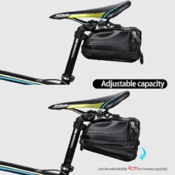 BORSA DA SELLA IMPERMEABILE PER BICI CON LUCE POSTERIORE RICARICABILE USB ZX-9428