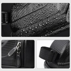 BORSA DA SELLA IMPERMEABILE PER BICI CON LUCE POSTERIORE RICARICABILE USB ZX-9428