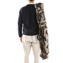 BORSA FODERO CUSTODIA PORTA CANNE DA PESCA 100CM CON 2 SCOMPARTI ZIP PIEGHEVOLE