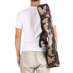 BORSA FODERO CUSTODIA PORTA CANNE DA PESCA 100CM CON 2 SCOMPARTI ZIP PIEGHEVOLE