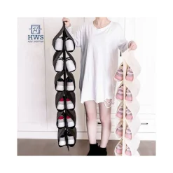 BORSA ORGANIZER PORTA SCARPE ANTIPOLVERE IN TESSUTO RUOTABILE PER ARMADIO