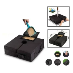 BORSA PER BASE OMBRELLONE DA GIARDINO STACCABILE QUADRATO AMPIA APERTURA MANIGLIE 020682